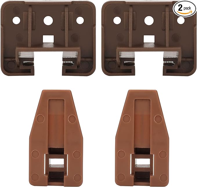 LONTAN DGSL01 Plastic Drawer Slides and Guides 2 Pack Drawer