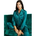 thumbnail image 1 of LONXU Womens Satin Pajama Set Long Sleeve Lounge Sets Two Piece Button Down Shirts and Pants PJs Soft Sleepwear Set Plus XS-XXXL, 1 of 7