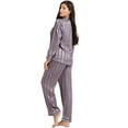 thumbnail image 1 of LONXU Womens Satin Pajama Set Long Sleeve Lounge Sets Two Piece Button Down Shirts and Pants PJs Soft Sleepwear Set Plus XS-XXXL, 1 of 7