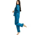 thumbnail image 1 of LONXU Womens Satin Pajama Set Long Sleeve Lounge Sets Two Piece Button Down Shirts and Pants PJs Soft Sleepwear Set Plus XS-XXXL, 1 of 5