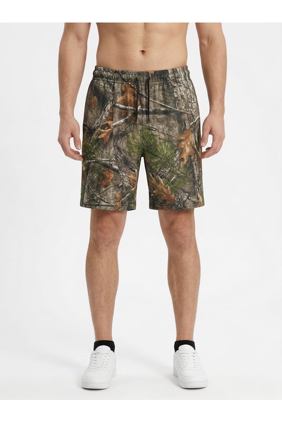 Mens Camo Cargo Shorts Quick-Dry Water Resistant Sun Protection Hiking Shorts Men with Multi-Pocket