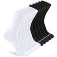 thumbnail image 1 of LOOIKOOS 10 Pairs Crew Socks for Women, Womens Crew Socks Lightweight Thin Long Socks with Arch Support High Socks Women Casual Socks Black, 1 of 7