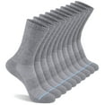thumbnail image 1 of LOOIKOOS 10 Pairs Crew Socks for Women, Womens Crew Socks Lightweight Thin Long Socks with Arch Support High Socks Women Casual Socks Gray, 1 of 6