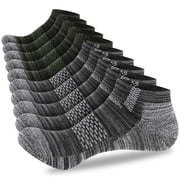 LOOIKOOS 10 Pairs Mens Ankle Socks Cushioned Breathable Casual Low Cut Socks for Men Athletic Running