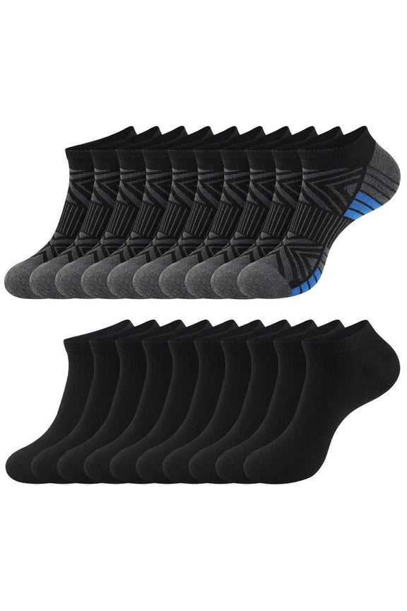 10 Pairs Mens Ankle Socks Lightweight Athletic Sports Running Short Low Cut Socks for Men Socks
