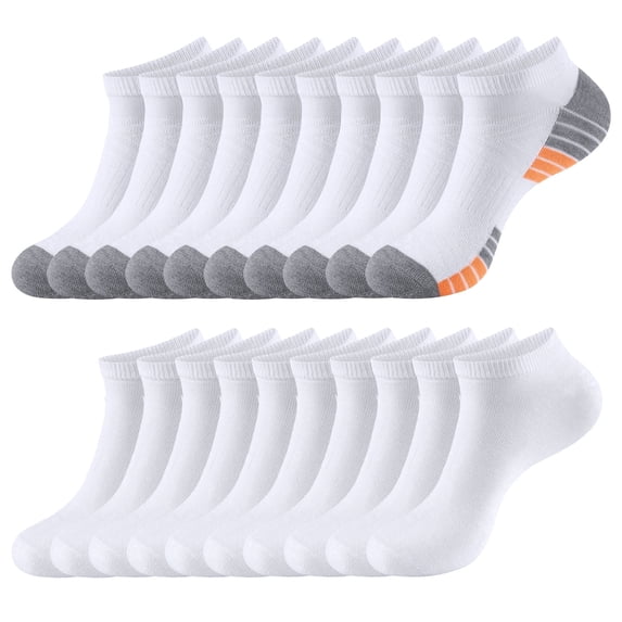 LOOIKOOS 10 Pairs Mens Ankle Socks, Lightweight Low Cut Athletic Socks for Sports Running Workout Daily Wear