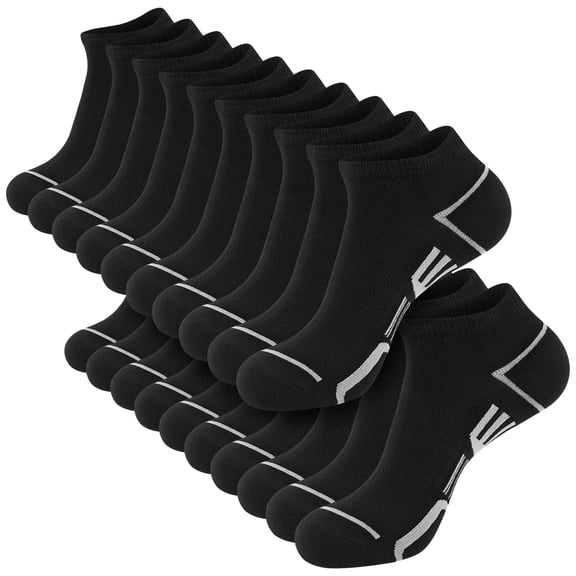 LOOIKOOS 10 Pairs Mens Ankle Socks, Soft Cushioned  Running Athletic Casual Breathable Sock for Men with  Arch Surpport