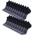 thumbnail image 1 of LOOIKOOS 10 Pairs Mens Ankle Socks Low Cut Lightweight Athletic Breathable Casual Socks with Tab, 1 of 8