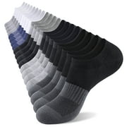 LOOIKOOS 10 Pairs Mens Thin No Show Socks Low Cut Lightweight Invisible Flat Boat Casual Short Socks For Men With Non Slip Grips