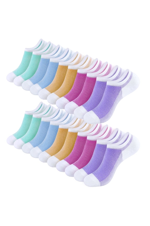 10 Pairs Womens No Show Socks Low Cut Lightweight Invisible Flat Boat Casual Short Socks for Women