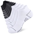 thumbnail image 1 of LOOIKOOS 12 Pairs Mens Ankle Socks Athletic Sports Running Short Socks with Heel Tab (Gray), 1 of 7