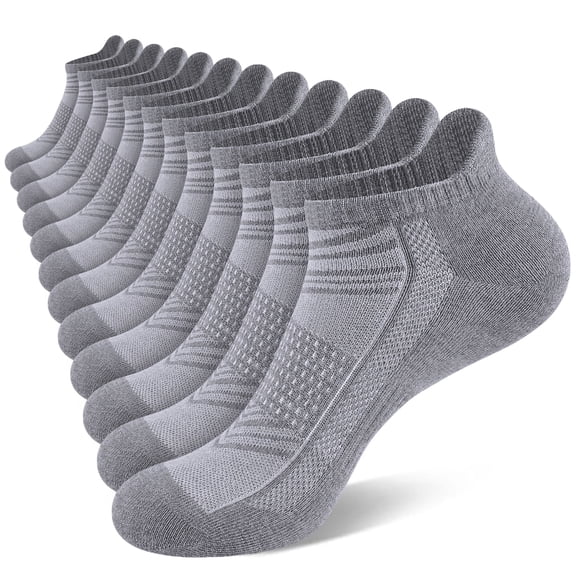 LOOIKOOS 12 Pairs Mens/Women Ankle socks Breathable Casual Low Cut Socks For Men/Women With Heel Tab