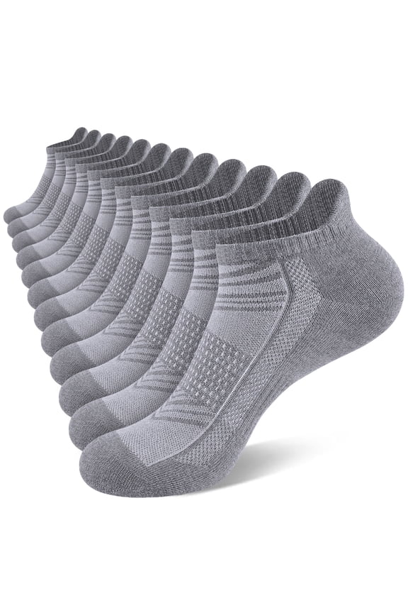 12 Pairs Mens/Women Ankle socks Breathable Casual Low Cut Socks For Men/Women With Heel Tab