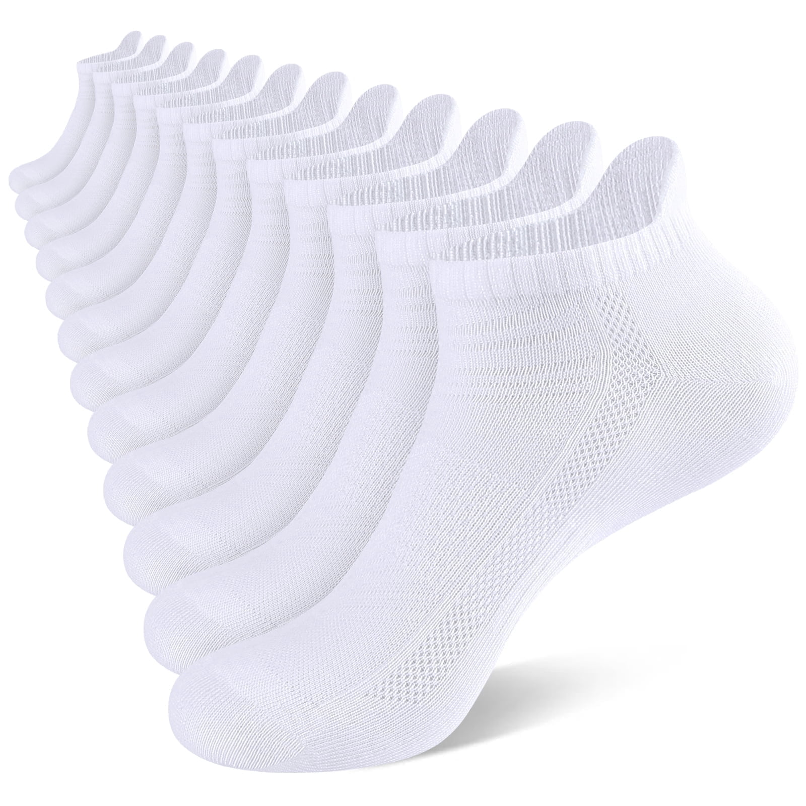 Initlove Women's Ankle Socks 5 Pairs - Low Cut Casual Socks - Cotton Blend For All Seasons (EU 36-40)