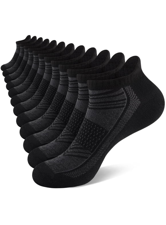 12 Paris Mens/Women Ankle Socks Casual Breathable Low Cut Athletic Short Socks for Men With Heel Tab