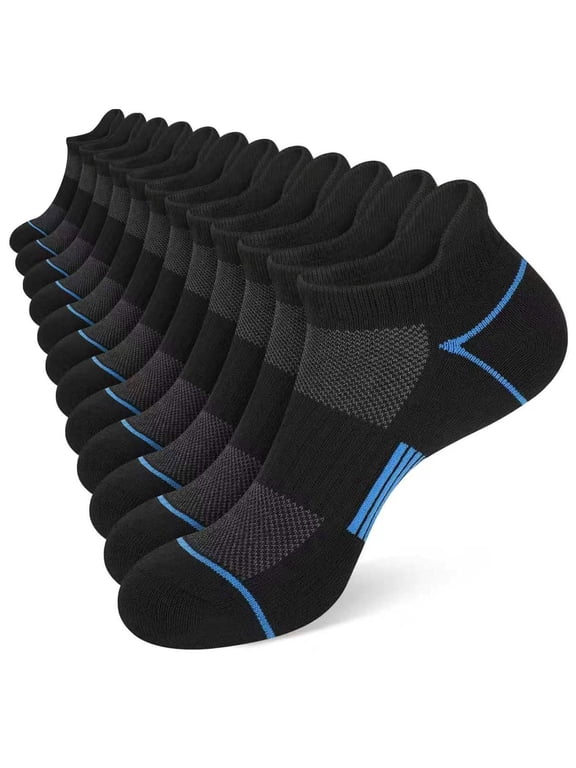 12 Pairs Men Ankle socks Short Low Cut Comfort Breathable Casual Athletic Socks with Tab
