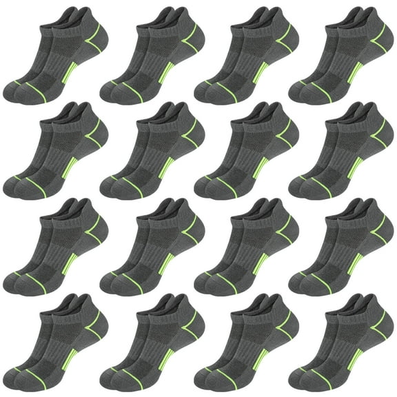 LOOIKOOS 15 Pairs Men Ankle socks Short Low Cut Comfort Breathable Casual Athletic Socks with Tab