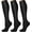 Black-3 Pairs, variant on LOOIKOOS 3 Pairs Women Knee High Socks, Unisex Knee High Length Socks