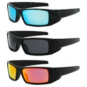 LOOIKOOS 3Pack Polarized Sport Sunglasses for Men and Women, Lightweight Sun Glasses with UV Protection for Fishing Driving Cycling