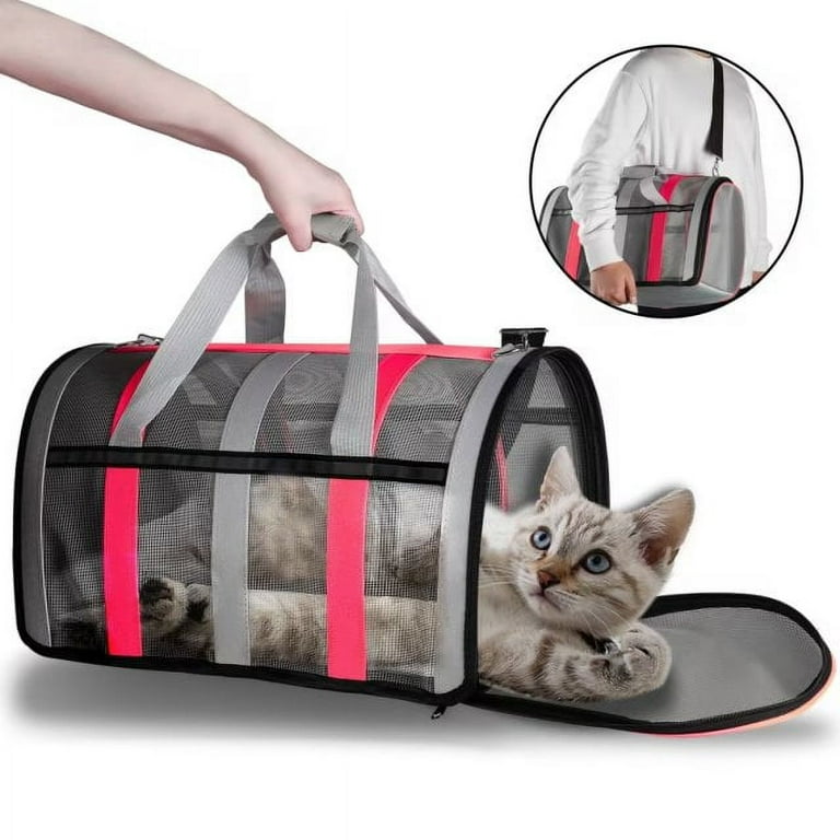 Cat Carrier, Pet Carrier Airline Approved For Medium Cats 15lbs