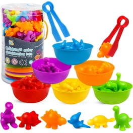 Wekvgz 56pcs Educational Toys for Toddlers Age 12 months 1 2 3 4 Years Old Girls Boys indoor Baby Learning Toys Counting Bears Matching Sorting Cups birthday Gift Classification toys Walmart