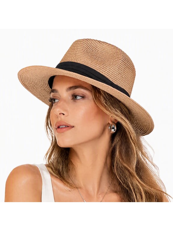 Straw Visors for Women,Sun Hats for Women Sun Visor Hats for Women Beach Hats UPF 50+ One Size Adjustable