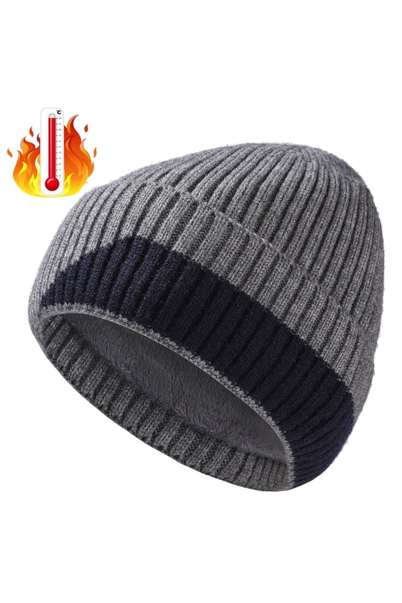 Unisex Winter Beanie Hats for Men Women, Warm Soft Classic Ski Beanie Cap Fleece Lined Beanie Knit Hat Gifts