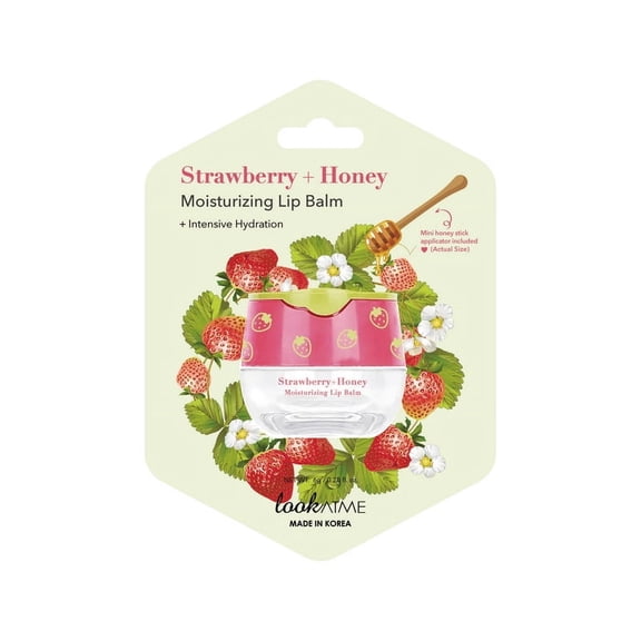 LOOK AT ME Strawberry+Honey Moisturizing Lip Balm