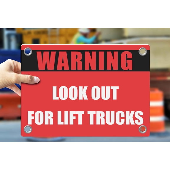 LOOK OUT FOR LIFT TRUCKS | Warning Notice Caution Danger 3mm PVC Sign