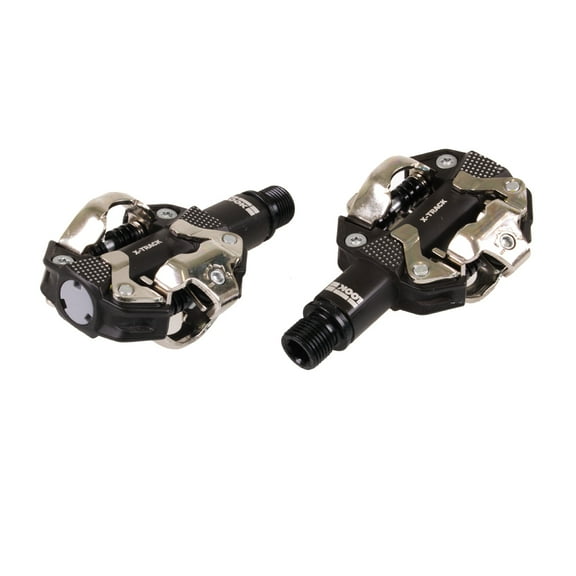 LOOK X-TRACK Dual Sided Clipless MTB Pedals 9/16" Chromoly Spindle Aluminum Gray