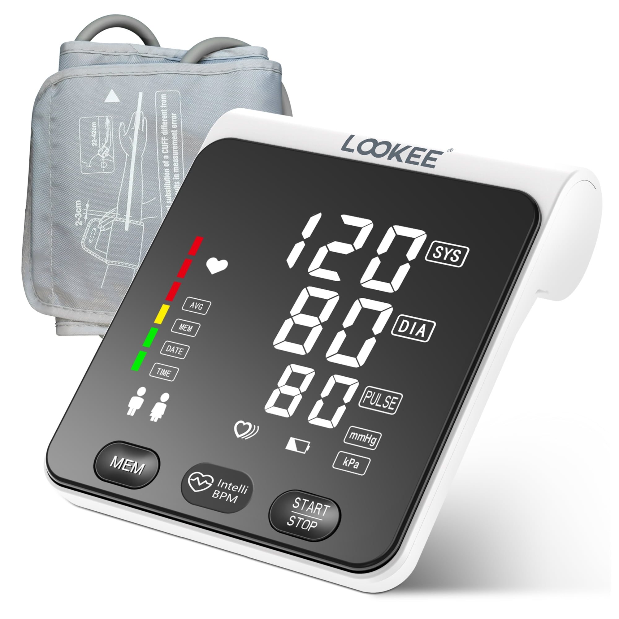 Automatic Arm Blood Pressure Monitors-maguja Automatic Digital Upper Arm Blood  Pressure Monitor Arm Machine, Wide Range of Bandwidth, Large Cuff, Large  LCD Display BP Monitor, Suitable for Home Use Black