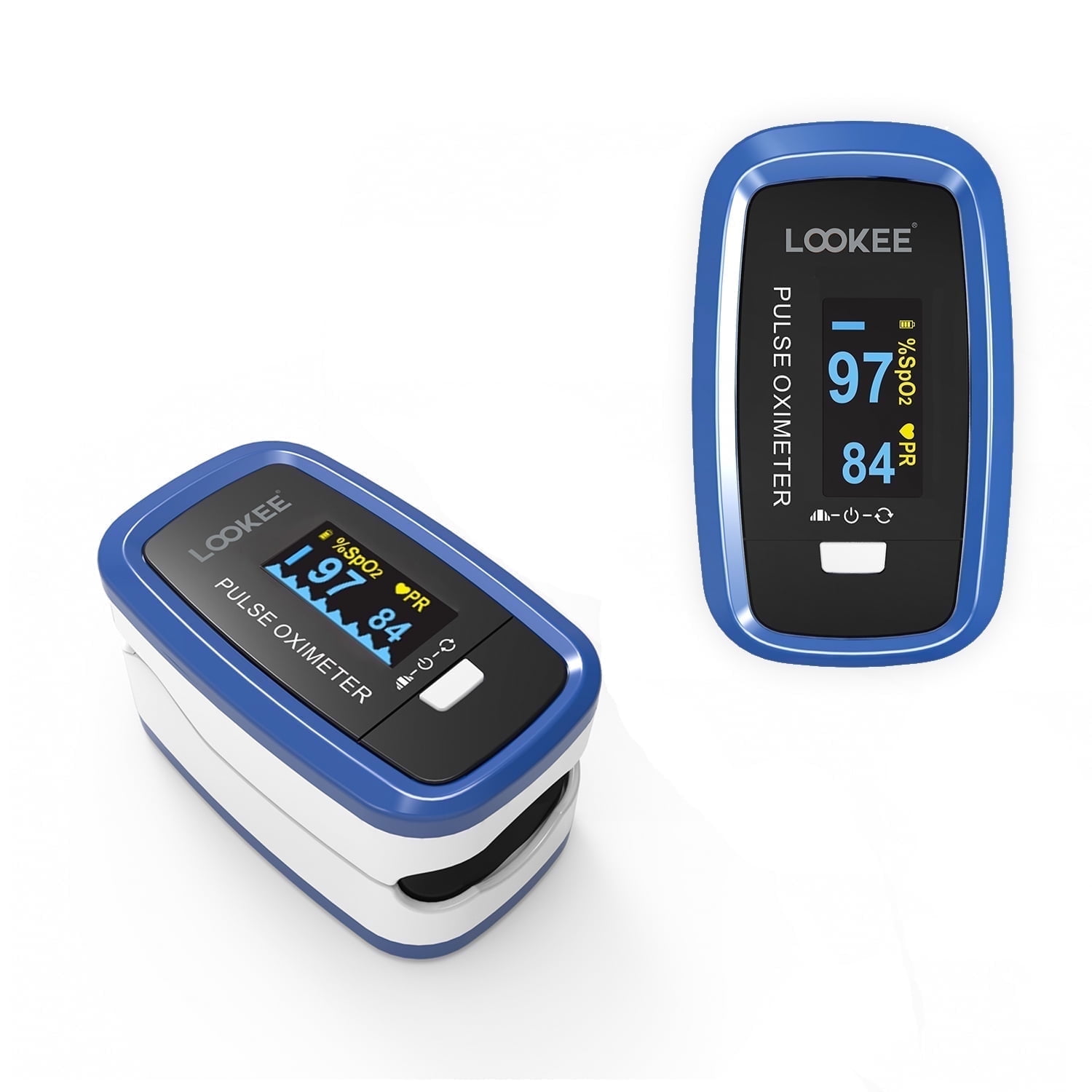 Pulse Oximeter - Portable Finger Oximeter - Heart Rate Monitor Oxygen Saturation Monitor With Two Way Oled Displayincludes Batteries And Lanyard - View #6