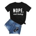 thumbnail image 1 of LOOKFACE Women Round Neck Short Sleeve Printed Cute T-Shirts Black Large, 1 of 3