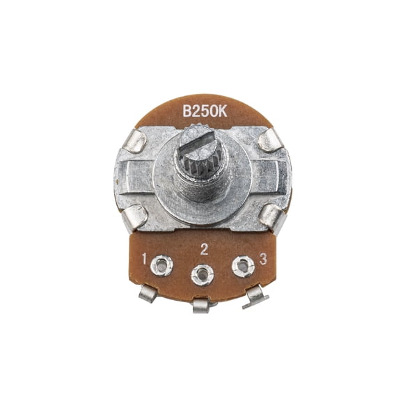 LOOKSEVEN 1-10Pcs Guitar Large Potentiometer Long 18mm A/B 250k 500k Volume Tone Taper Pot- B250K (1 piece)