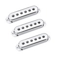 thumbnail image 1 of LOOKSEVEN 3Pcs Chrome 52mm/52mm/52mm Pole Spacing Brass SSS Single Coil Pickup Covers for Strat Style Electric Guita, 1 of 4