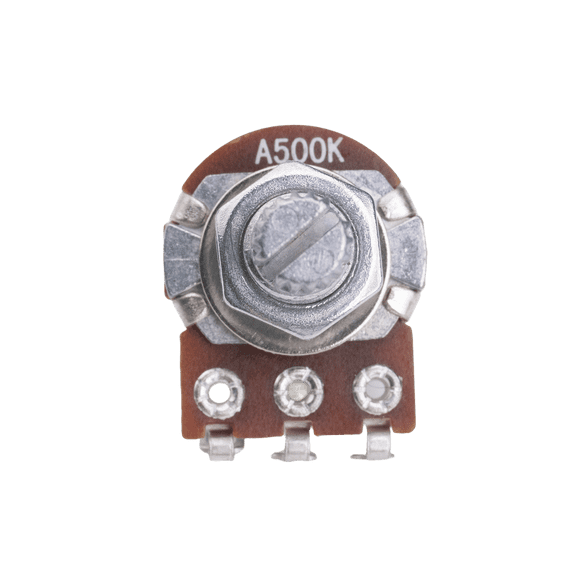 LOOKSEVEN 1/3/5/10X Mini Potentiometer Long 18mm A/B 250k/500k Volume Tone Taper Pot- A500K (18mm) X1