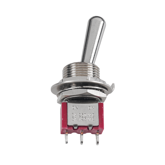 LOOKSEVEN 1/3/5 PCS Guitar/AMP Fat Bat Toggle Switch SPDT 3 Pin 2-Way ON ON Sealed - RED- 1PCS