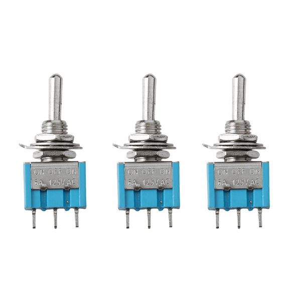 LOOKSEVEN 1/3/5 SPDT Blue 3-Way 3 Pin ON OFF ON Guitar Mini Toggle Switch Car/Boat Switche