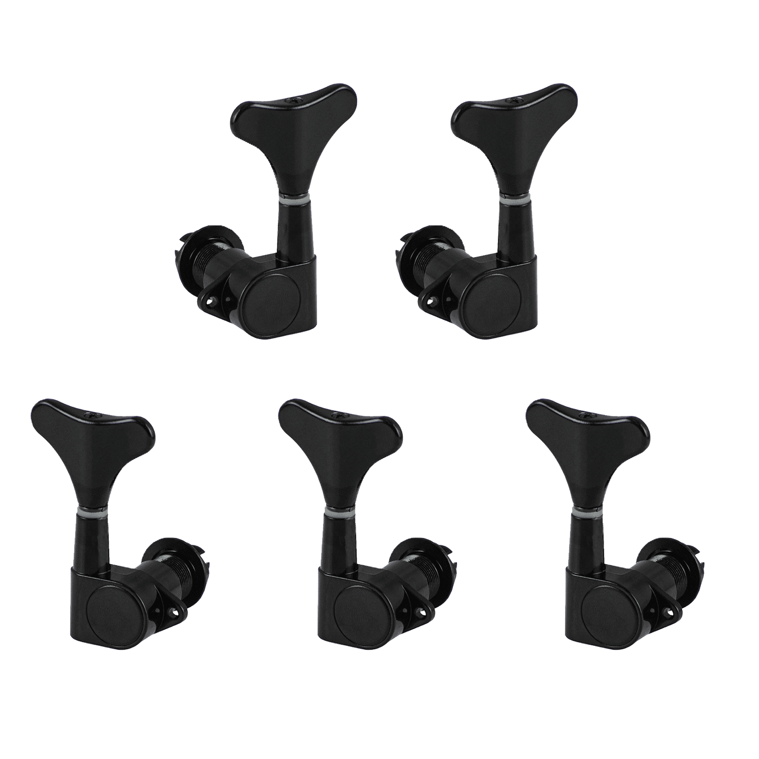 LOOKSEVEN 1/4/5 PCS Electric Bass Guitar Tuning Pegs Machine Heads - Black, Left/Right Available-2L3R
