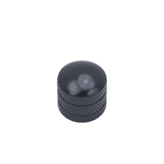 LOOKSEVEN 1-4 Pcs 18-Splines 6mm Metal Guitar Dome Top Volume Tone Knobs 3 Colors- Black (1 Pcs)
