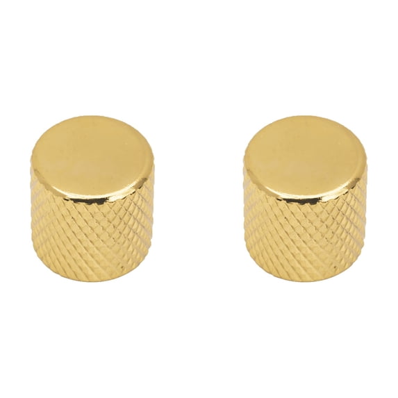LOOKSEVEN 1-4 Pcs Metal Guitar Flat Top Volume Tone Knobs For Gibson Les Paul SG 3 Colors- Gold (2 Pcs)