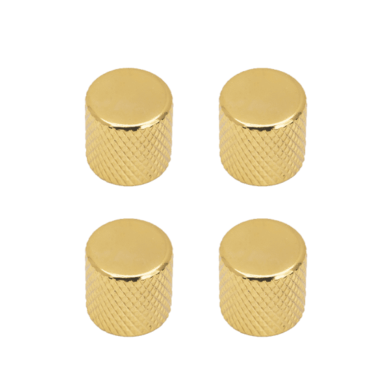 LOOKSEVEN 1-4 Pcs Metal Guitar Flat Top Volume Tone Knobs For Gibson Les Paul SG 3 Colors- Gold (4 Pcs)
