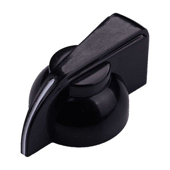 LOOKSEVEN 1/5/10 Pcs Guitar Amp Knobs Chicken Head Style Guitar Effect Pedal Knobs 3 Color-Black Small-1PCS