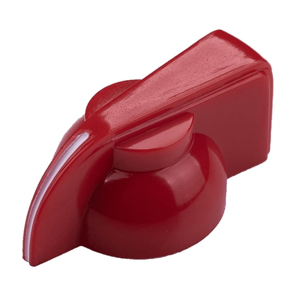 LOOKSEVEN 1/5/10 Pcs Guitar Amp Knobs Chicken Head Style Guitar Effect Pedal Knobs 3 Color-Red Small-1PCS