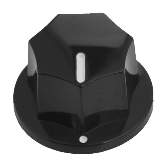 LOOKSEVEN 1/5/10Pcs Guitar Knobs Volume Tone Control Knobs for Jazz Bass , 2 Sizes 4 Style-Black -S 1PCS