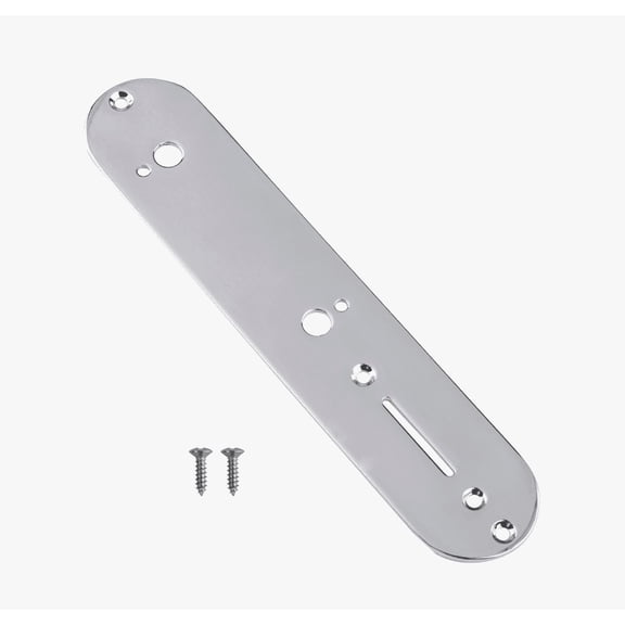 LOOKSEVEN 1 Piece Matel Chrome Electric Guitar Control Plate 7MM for Fender Telecater