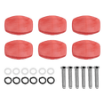 thumbnail image 1 of LOOKSEVEN 1 Set (6Pcs) Guitar Tuning Peg Button Machine Head Oval Plastic Buttons-3 Colors-Red Pearl, 1 of 4