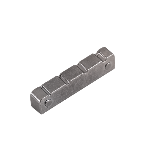 LOOKSEVEN 1 piece 4 String 38MM(38x8x9MM) Pre-Slotted Solid Brass Nut For Electric Bass Replacement Parts - Chrome