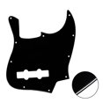 thumbnail image 1 of LOOKSEVEN 10-Hole Jazz Bass Pickguard Replacement Scratch Plate Compatible with USA & Mexican Style J Bass Multiple Color Options-Black, 1 of 3