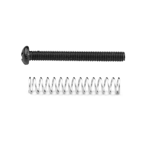 LOOKSEVEN 10-Pcs 27mm Metric Humbucker Pickup Height Screws with Spring For Les Paul SG-Black (10 Pcs)